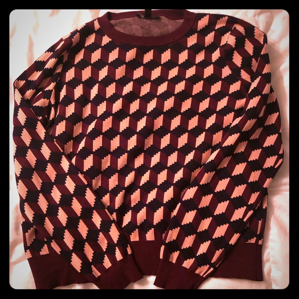 Ann Taylor Geometric Print Sweater